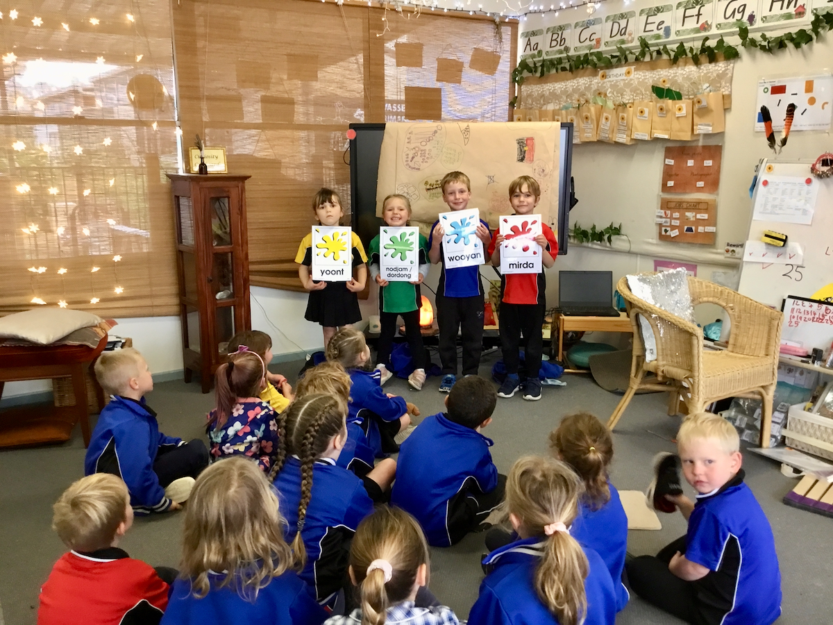 Noongar language on Int'l Indigenous Day • Vasse Primary School